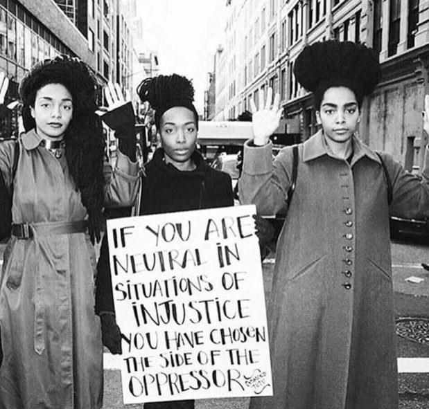 Do not stay neutral! Being neutral helps oppressors, not their victims.