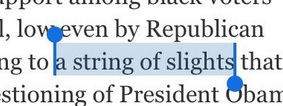 Ah, yes, racism. Or as it’s better known, “a string of slights”