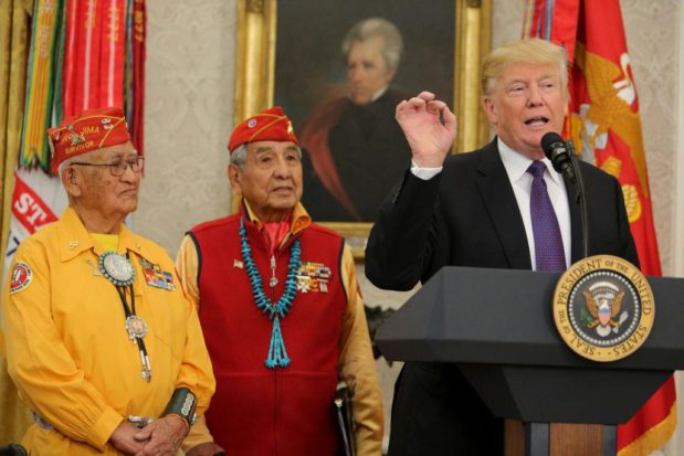 Donald Trump has a long history of insulting Native Americans
