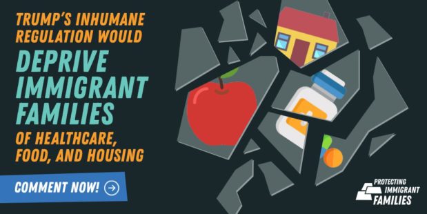 Trump’s new “public charge” regulation would strip immigrant families of their access to healthy food 🍎, health care 🏥, and housing