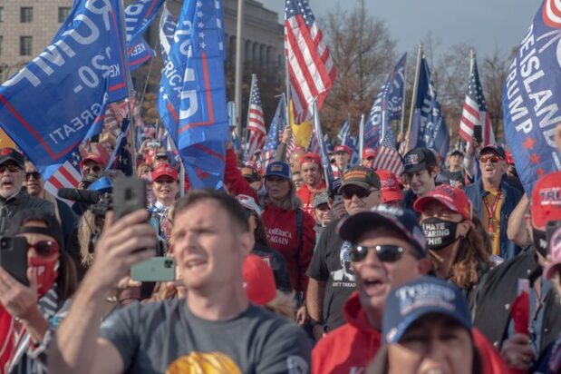 Face-to-maskless-face with the MAGA March on Washington