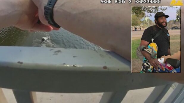 Three police have been placed on administrative leave after they reportedly watched as a man drowned.