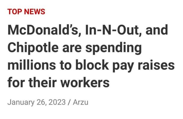 Multi-billion dollar corporations will claim they don’t have the money to pay workers better, then spend millions so that they don’t have to pay workers better.