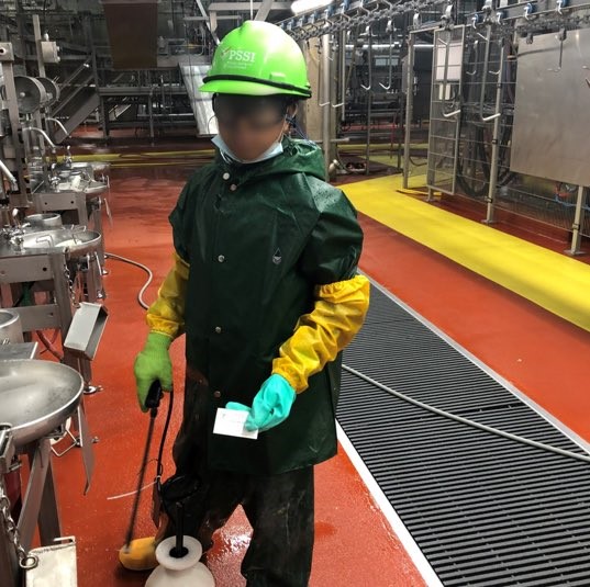 Boy cleaning slaughterhouse in Nebraska. Photo provided by Department of Labor investigators. He was employed by PSSI, a cleaning company owned by Blackstone private equity firm. ⁦@NBCNews