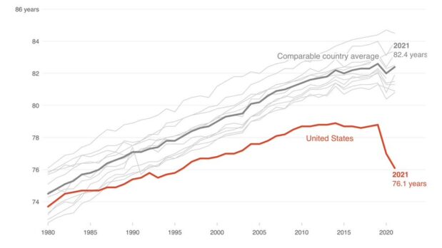 Across every demographic group, Americans die at younger ages than their counterparts in other wealthy nations. How could this happen? One group of researchers isn’t surprised at all.