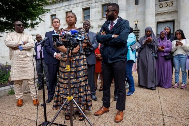 The three Sharon Hill Police Officers, Brian Devaney, Sean Dolan, and Devon Smith, shot into a crowd of people outside a high school football game. They killed 8-year-old Fanta, injured her 12-year-old sister and two other people.