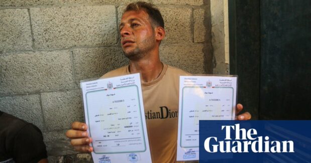 Newborn twins in Gaza were killed with their mother and grandmother as their father went to collect birth certificates earlier today. According to local media, the family had been displaced from northern Gaza and had sheltered further south.